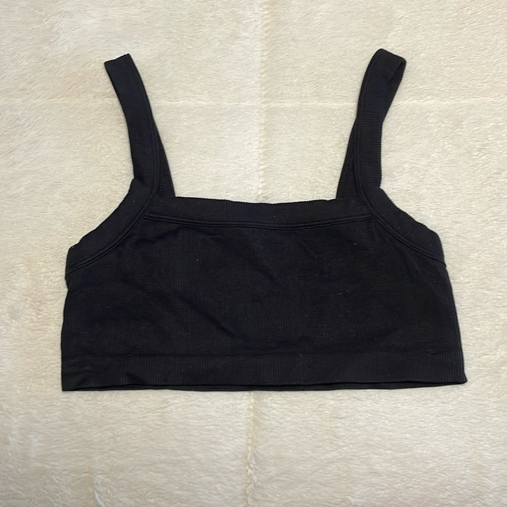 Black Urban Outfitters Ribbed Bra